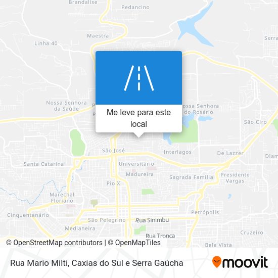 Rua Mario Milti mapa