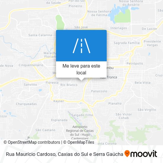 Rua Maurício Cardoso mapa