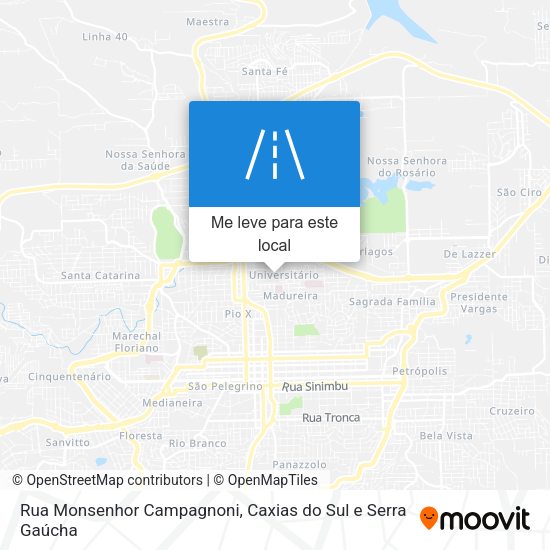 Rua Monsenhor Campagnoni mapa