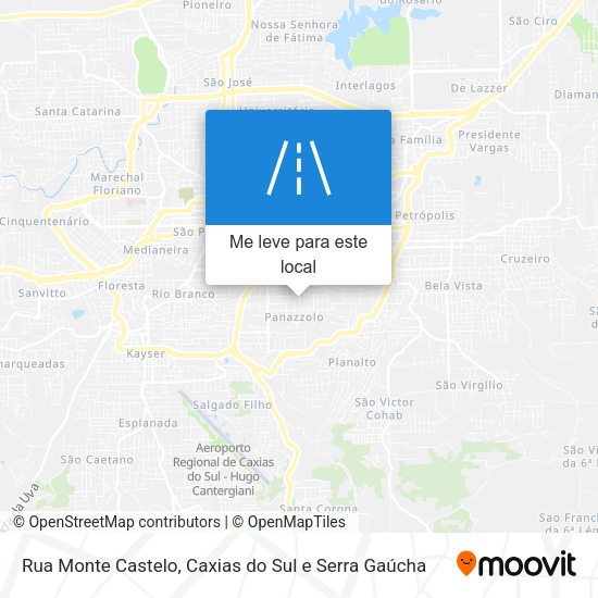 Rua Monte Castelo mapa