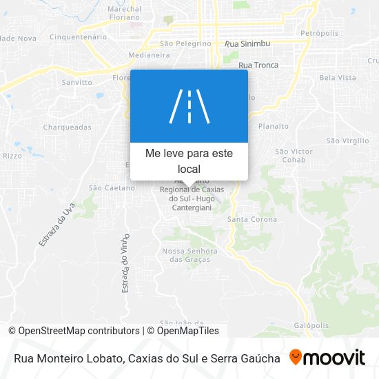 Rua Monteiro Lobato mapa