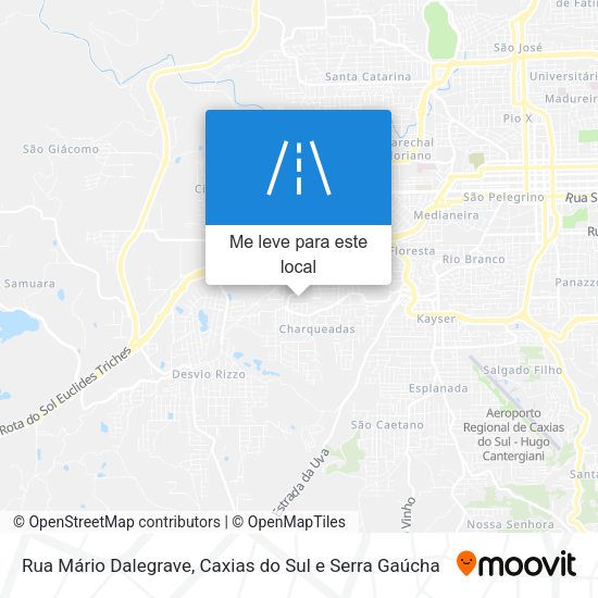 Rua Mário Dalegrave mapa