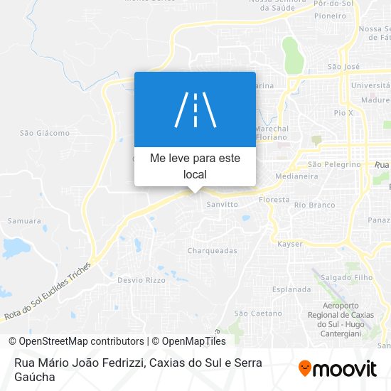 Rua Mário João Fedrizzi mapa