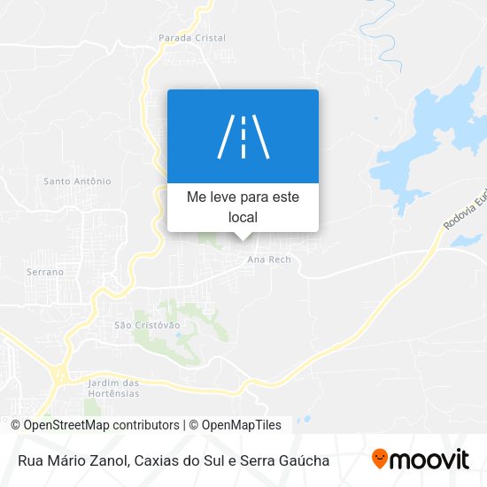 Rua Mário Zanol mapa