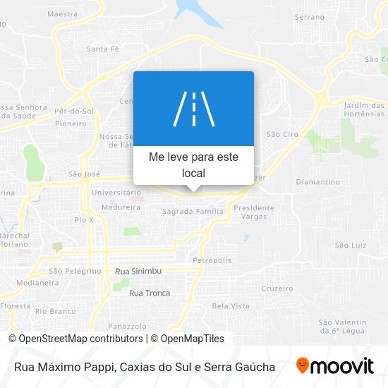 Rua Máximo Pappi mapa