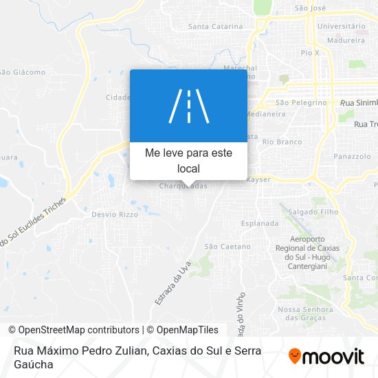 Rua Máximo Pedro Zulian mapa