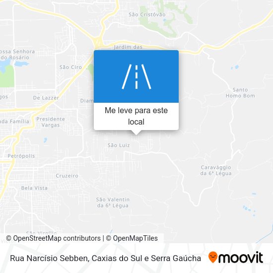 Rua Narcísio Sebben mapa