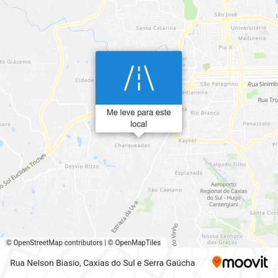 Rua Nelson Biasio mapa