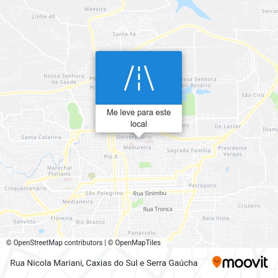 Rua Nicola Mariani mapa