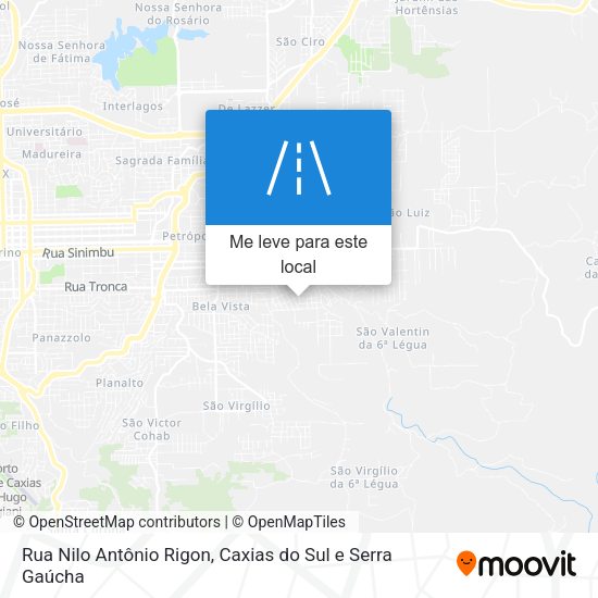 Rua Nilo Antônio Rigon mapa