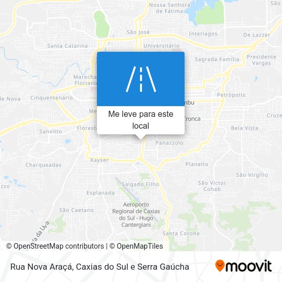 Rua Nova Araçá mapa