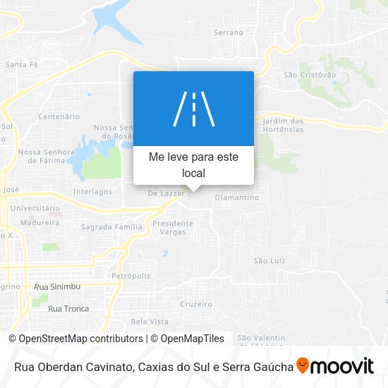 Rua Oberdan Cavinato mapa