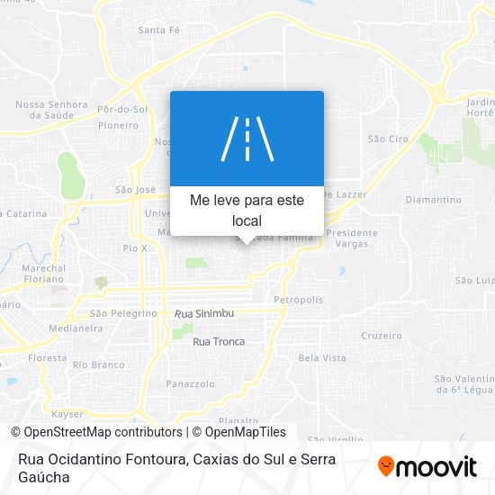 Rua Ocidantino Fontoura mapa