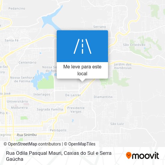 Rua Odila Pasqual Mauri mapa