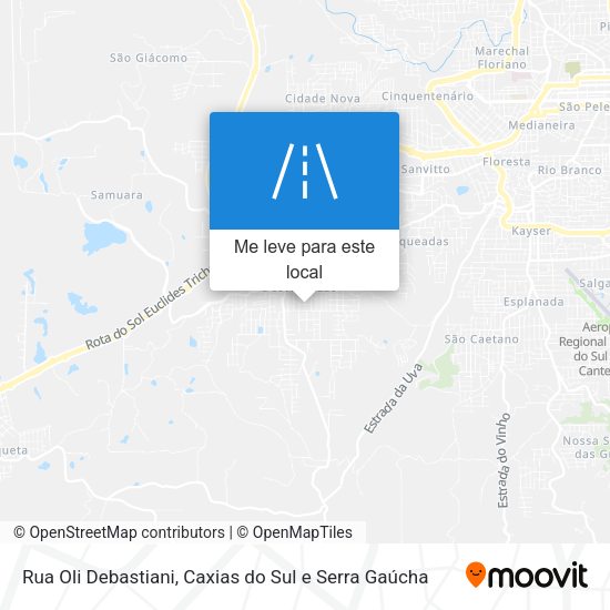 Rua Oli Debastiani mapa