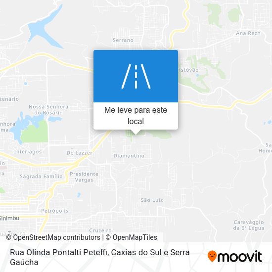 Rua Olinda Pontalti Peteffi mapa