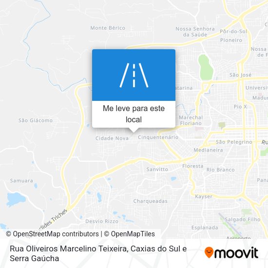 Rua Oliveiros Marcelino Teixeira mapa