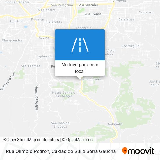 Rua Olímpio Pedron mapa