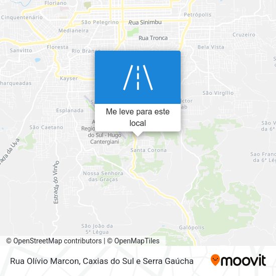 Rua Olívio Marcon mapa