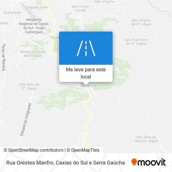 Rua Orestes Manfro mapa