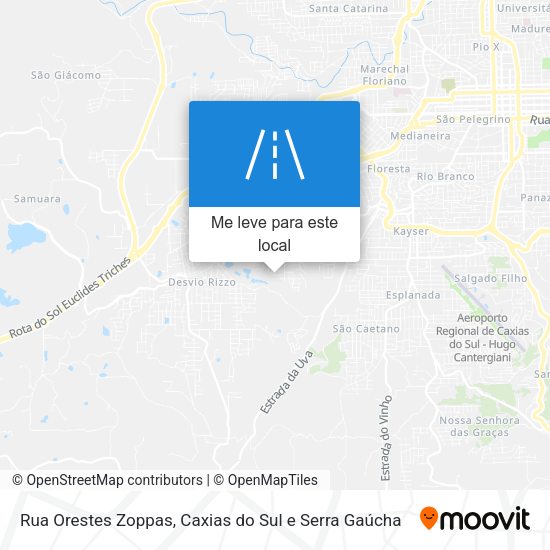 Rua Orestes Zoppas mapa