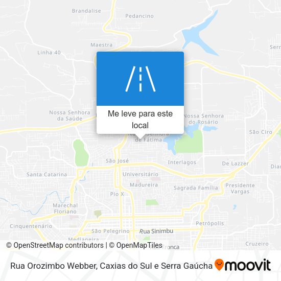 Rua Orozimbo Webber mapa