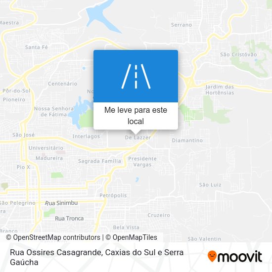 Rua Ossires Casagrande mapa