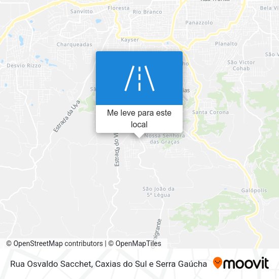 Rua Osvaldo Sacchet mapa