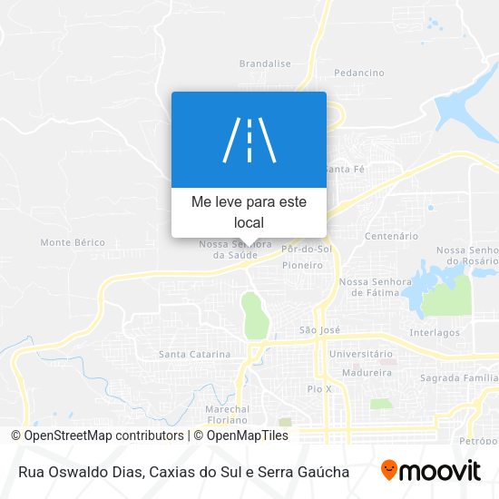 Rua Oswaldo Dias mapa
