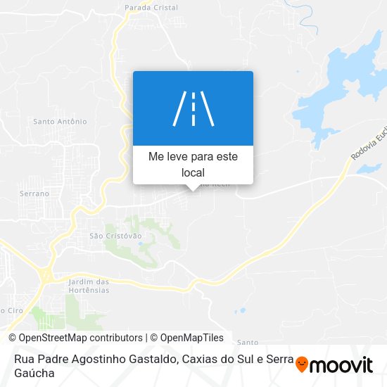 Rua Padre Agostinho Gastaldo mapa