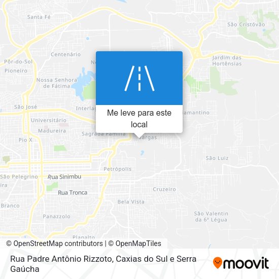 Rua Padre Antônio Rizzoto mapa