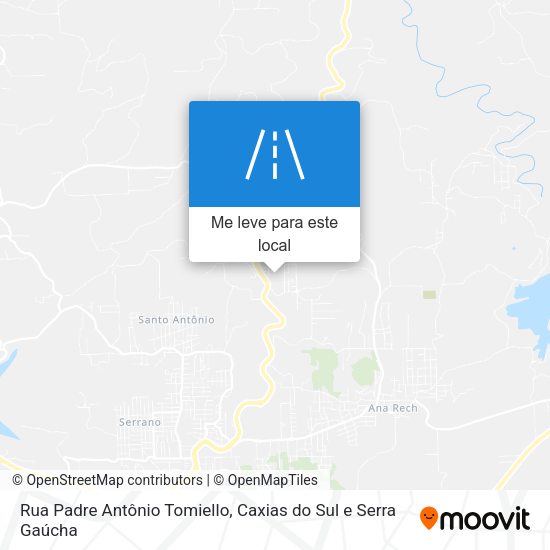 Rua Padre Antônio Tomiello mapa