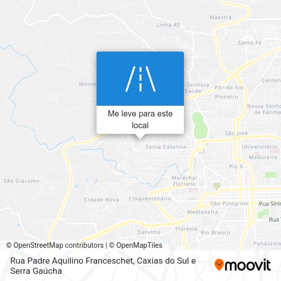 Rua Padre Aquilino Franceschet mapa