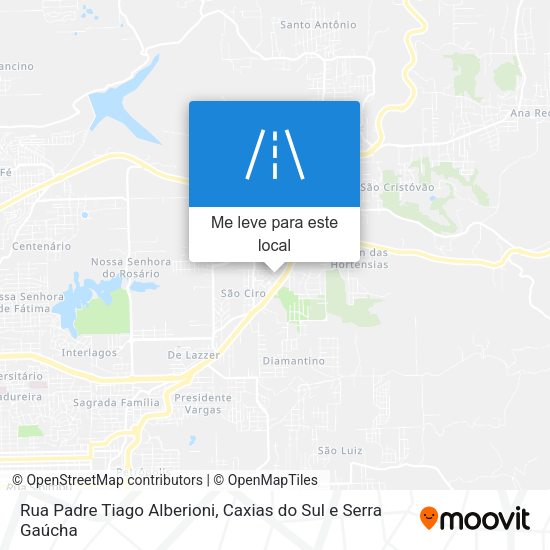 Rua Padre Tiago Alberioni mapa
