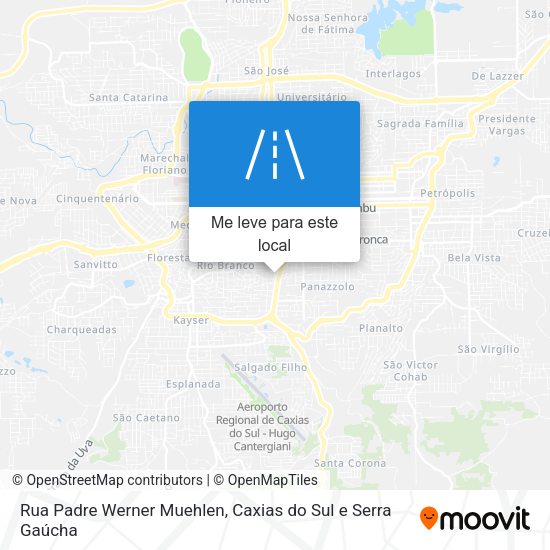 Rua Padre Werner Muehlen mapa