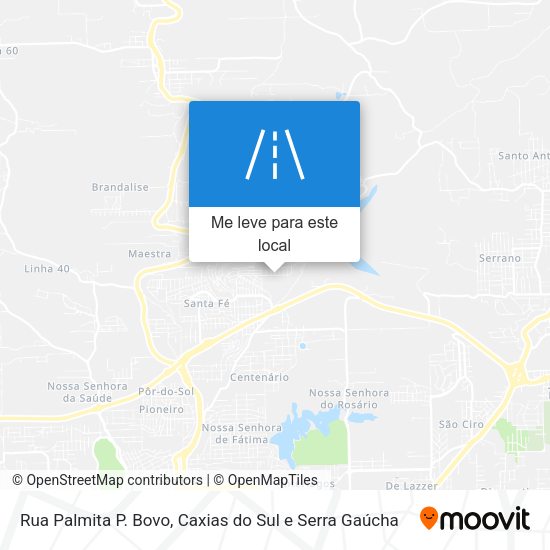 Rua Palmita P. Bovo mapa