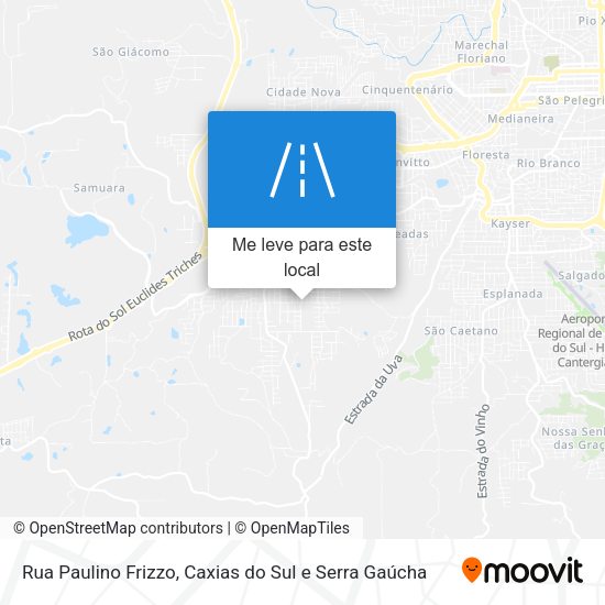 Rua Paulino Frizzo mapa