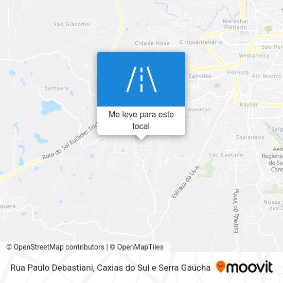Rua Paulo Debastiani mapa