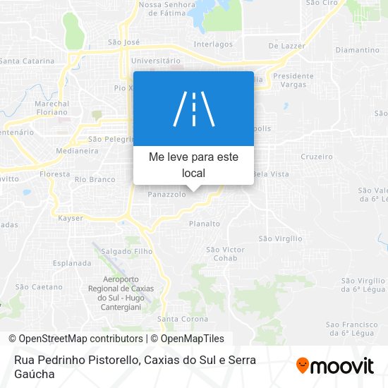 Rua Pedrinho Pistorello mapa