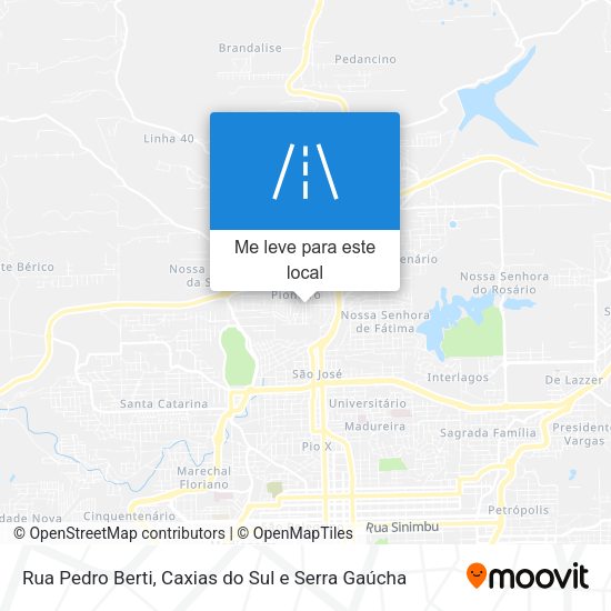 Rua Pedro Berti mapa
