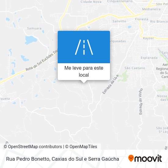 Rua Pedro Bonetto mapa