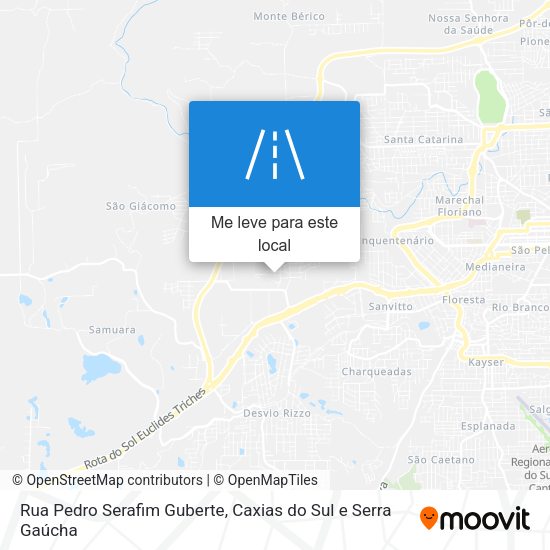 Rua Pedro Serafim Guberte mapa