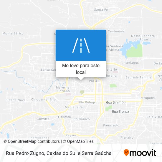 Rua Pedro Zugno mapa