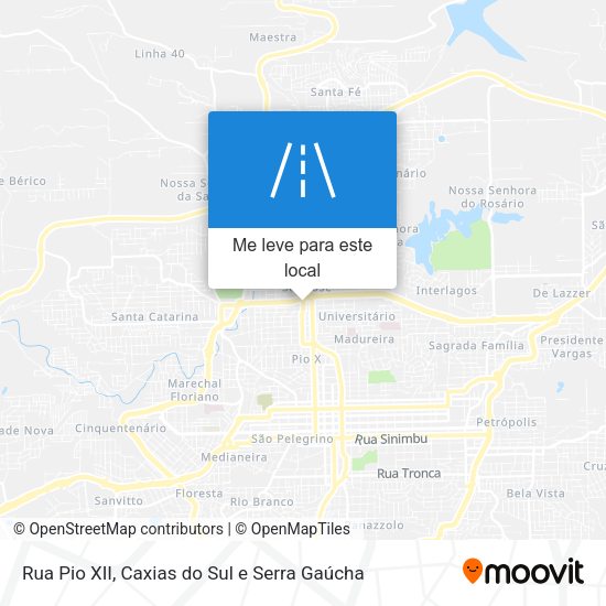 Rua Pio XII mapa