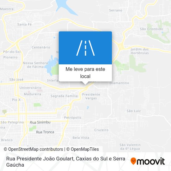 Rua Presidente João Goulart mapa