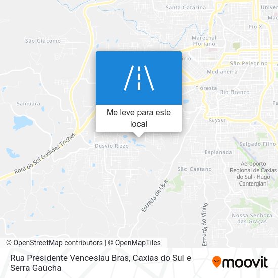 Rua Presidente Venceslau Bras mapa