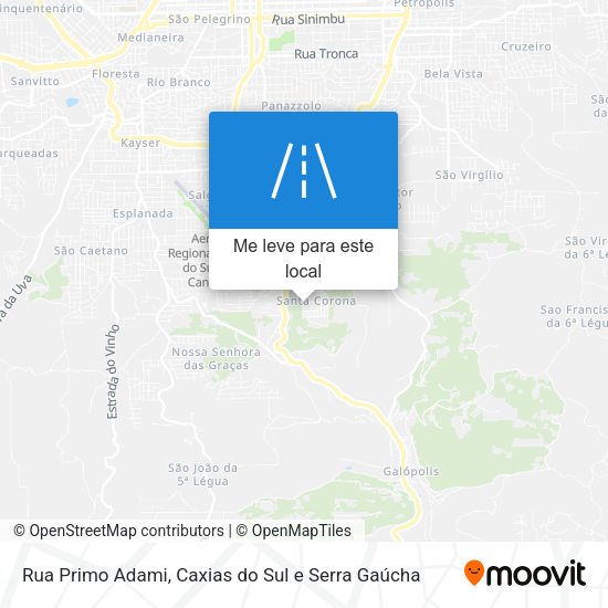 Rua Primo Adami mapa