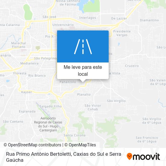 Rua Primo Antônio Bertoletti mapa