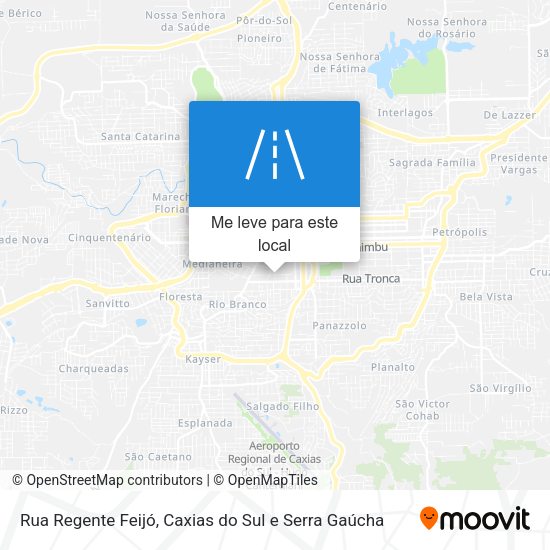 Rua Regente Feijó mapa