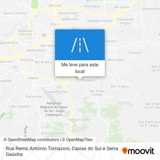 Rua Remo Antônio Tomazoni mapa